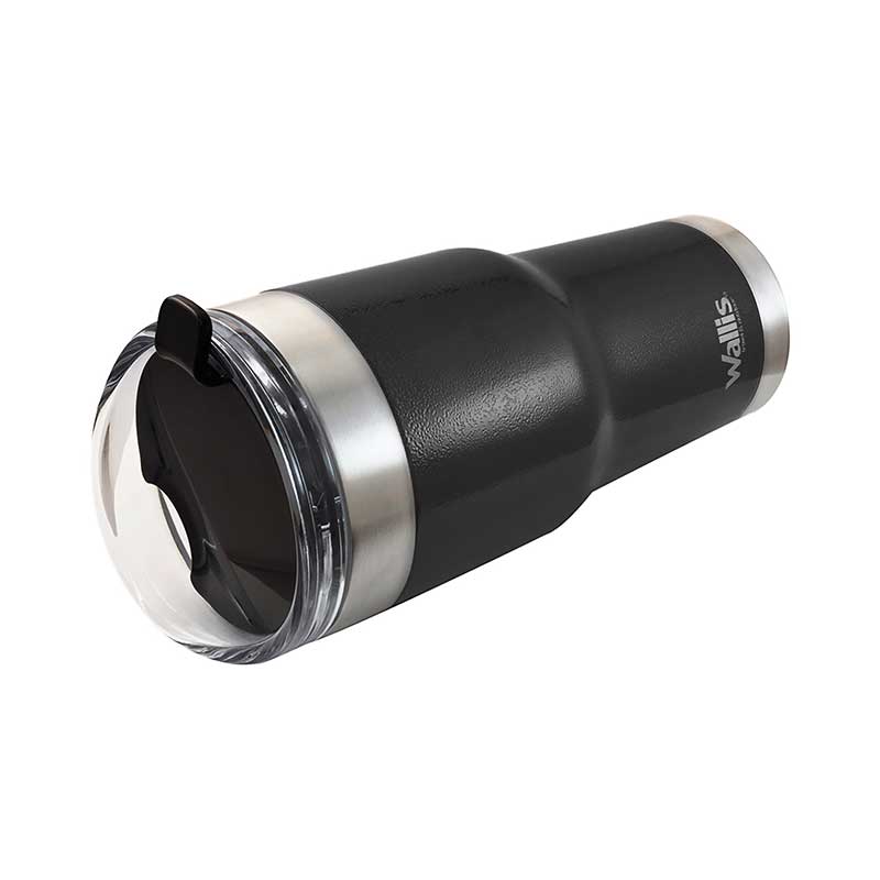 TERMO DE HACERO INOXIDABLE 700ML, NEGRO MARTILLADO - Imagen 2