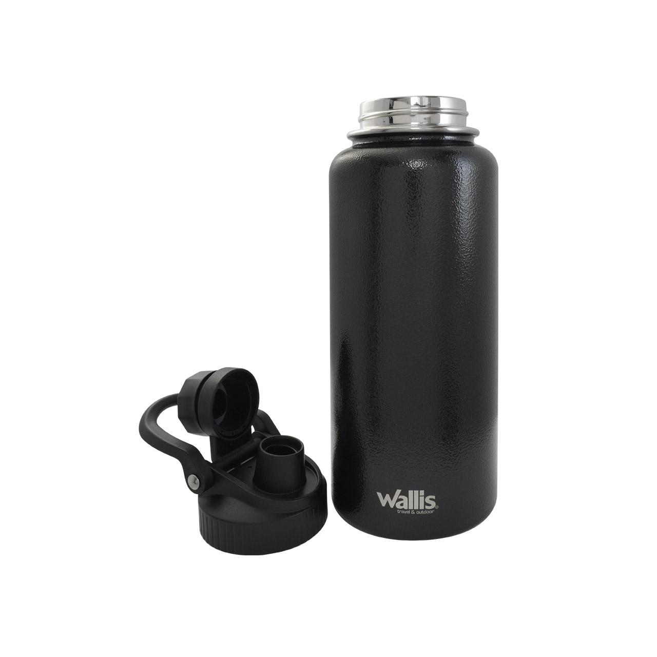 CILINDRO TÉRMICO DE ACERO INOXIDABLE, 950 ML, NEGRO MARTILLADO - Imagen 3