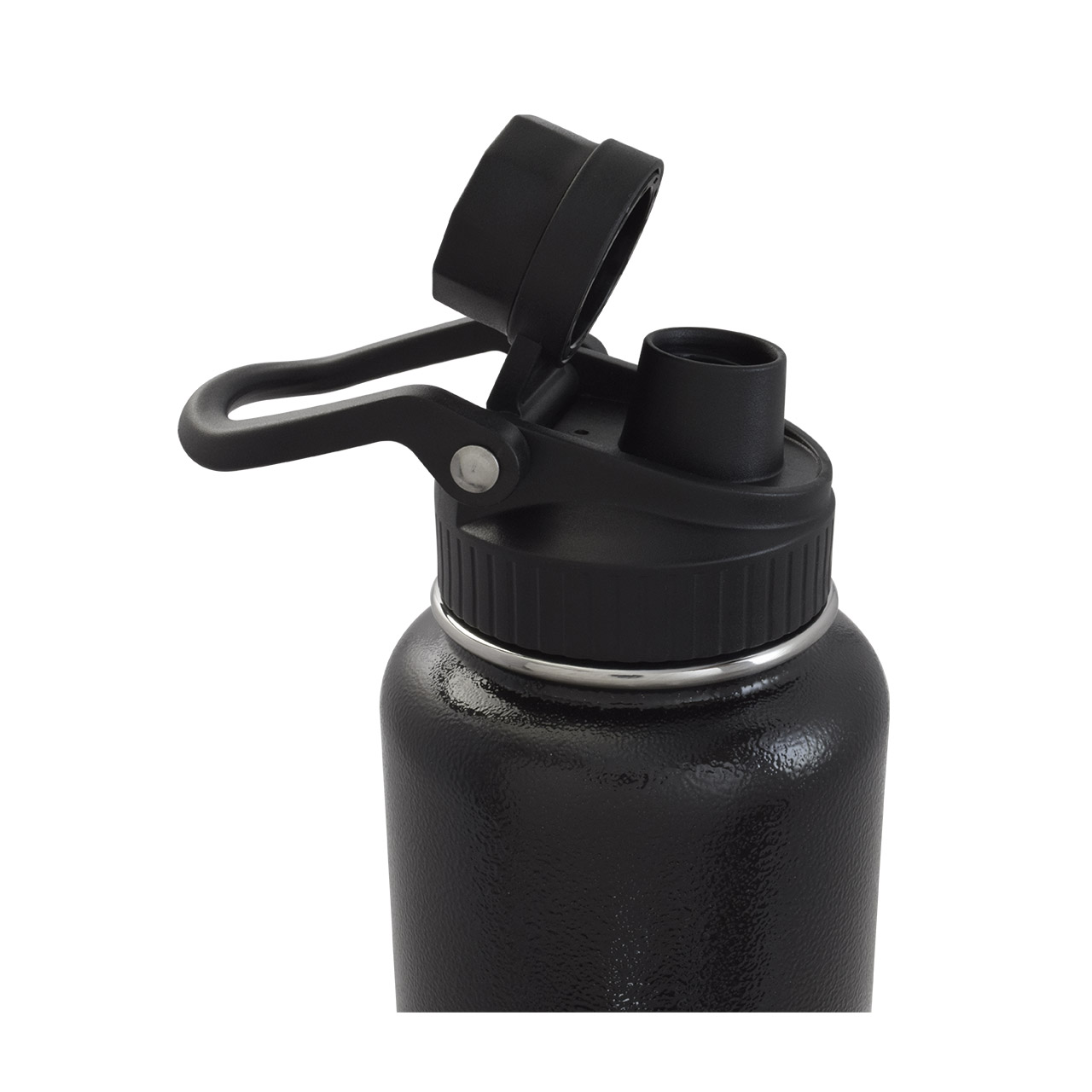 CILINDRO TÉRMICO DE ACERO INOXIDABLE, 950 ML, NEGRO MARTILLADO - Imagen 2