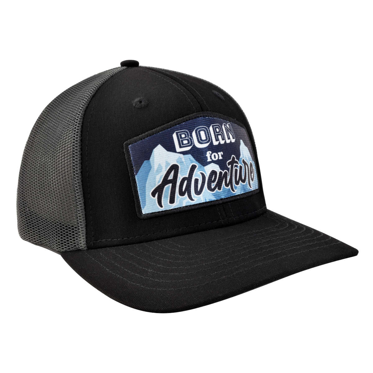 GORRA CON MALLA Y AJUSTES DE PLÁSTICO,BORN FOR ADVENTURE, NEGRO/GRIS - Imagen 3