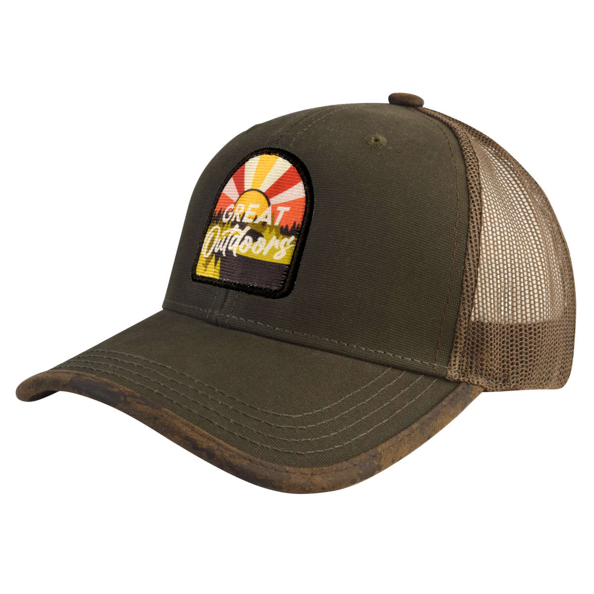 GORRA CON MALLA Y AJUSTADOR DE PLÁSTICO, GREAT OUTDOOR, OLIVO/CAFE - Imagen 2