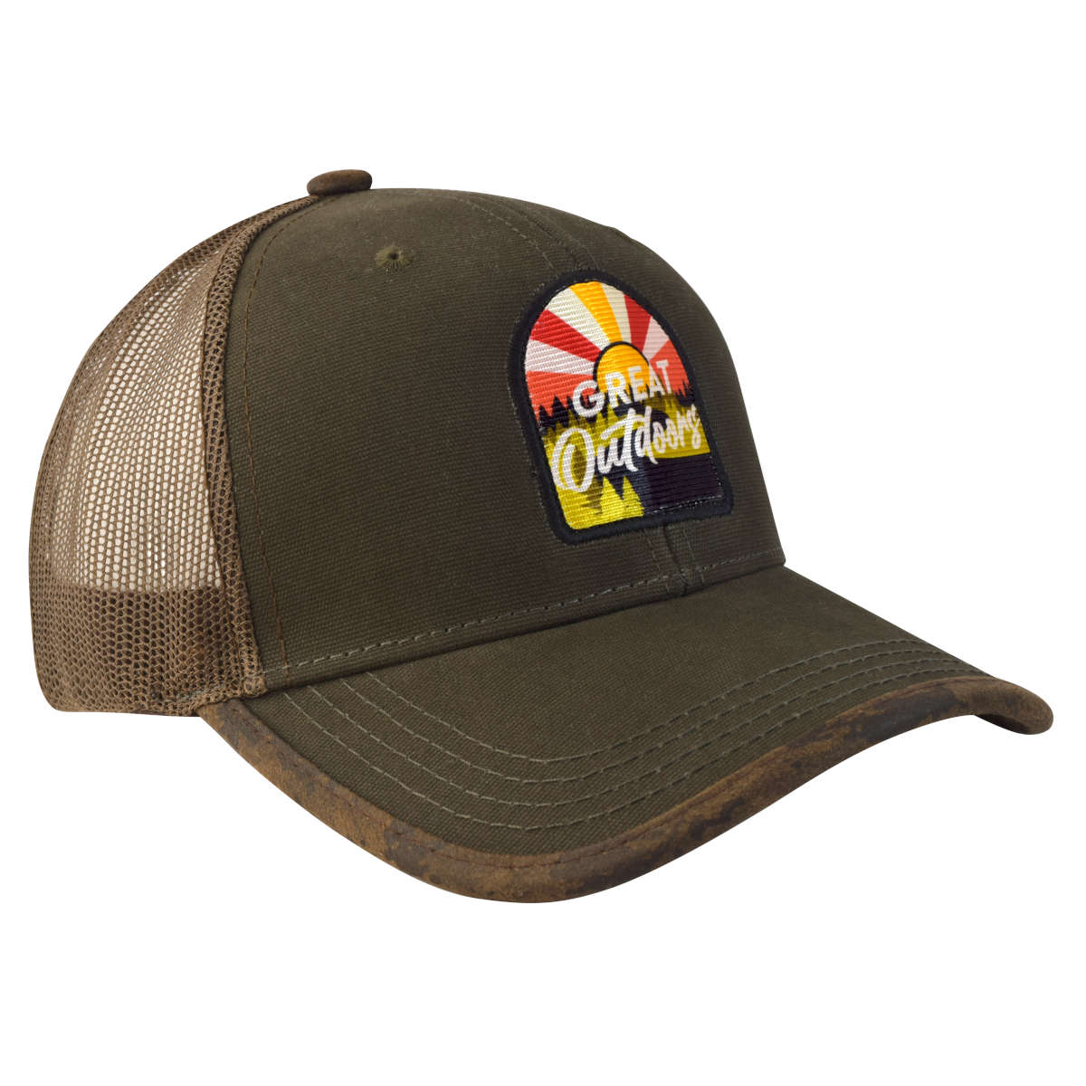 GORRA CON MALLA Y AJUSTADOR DE PLÁSTICO, GREAT OUTDOOR, OLIVO/CAFE - Imagen 3