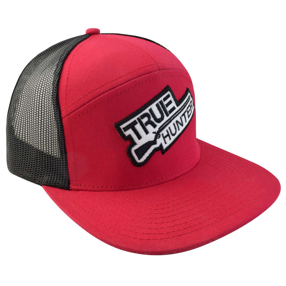 GORRA CON MALLA Y AJUSTADOR PLÁSTICO TRUE HUNTER, ROJO/NEGRO - Imagen 3
