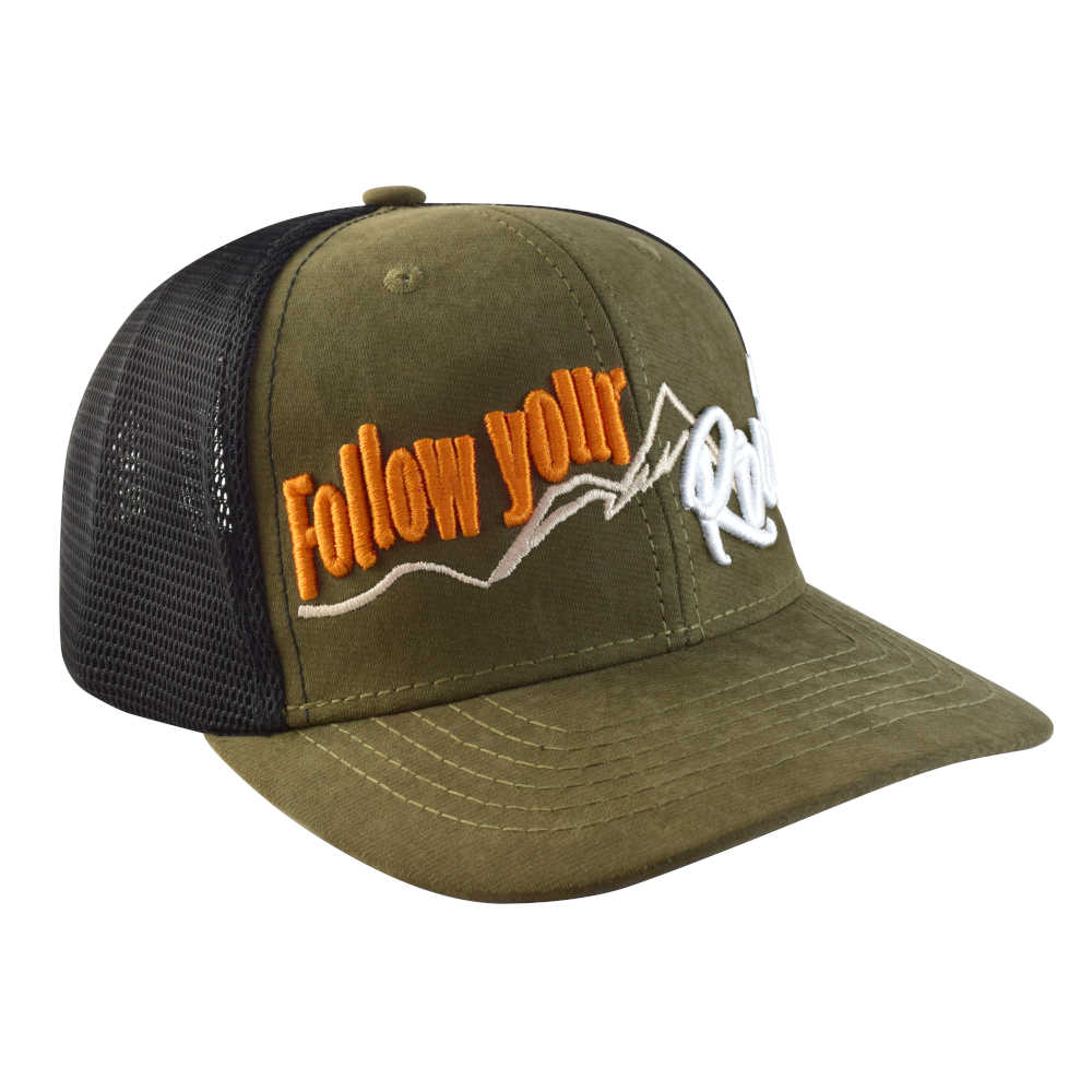 GORRA CON MALLA Y AJUSTADOR SNAPBACK DE PLÁSTICO, FOLLO YOUR ROAD, VERDE/NEGRO - Imagen 3