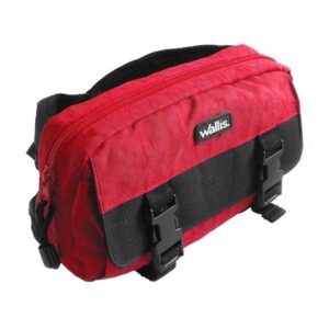 CANGURERAS 100% NYLON ROJO/NEGRO 3 COMPARTIMIENTOS WALLIS