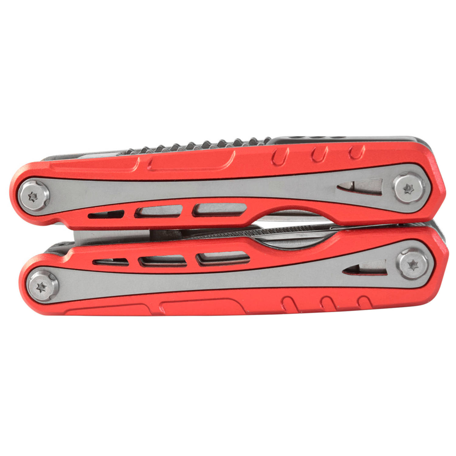 MULTIHERRAMIENTA CON 12 USOS, MANGO ALUMINIO ROJO CON FUNDA - Imagen 2