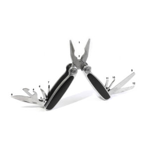 MULTIHERRAMIENTA DE 12 USOS, MANGO METAL CON PVC NEGRO WALLIS