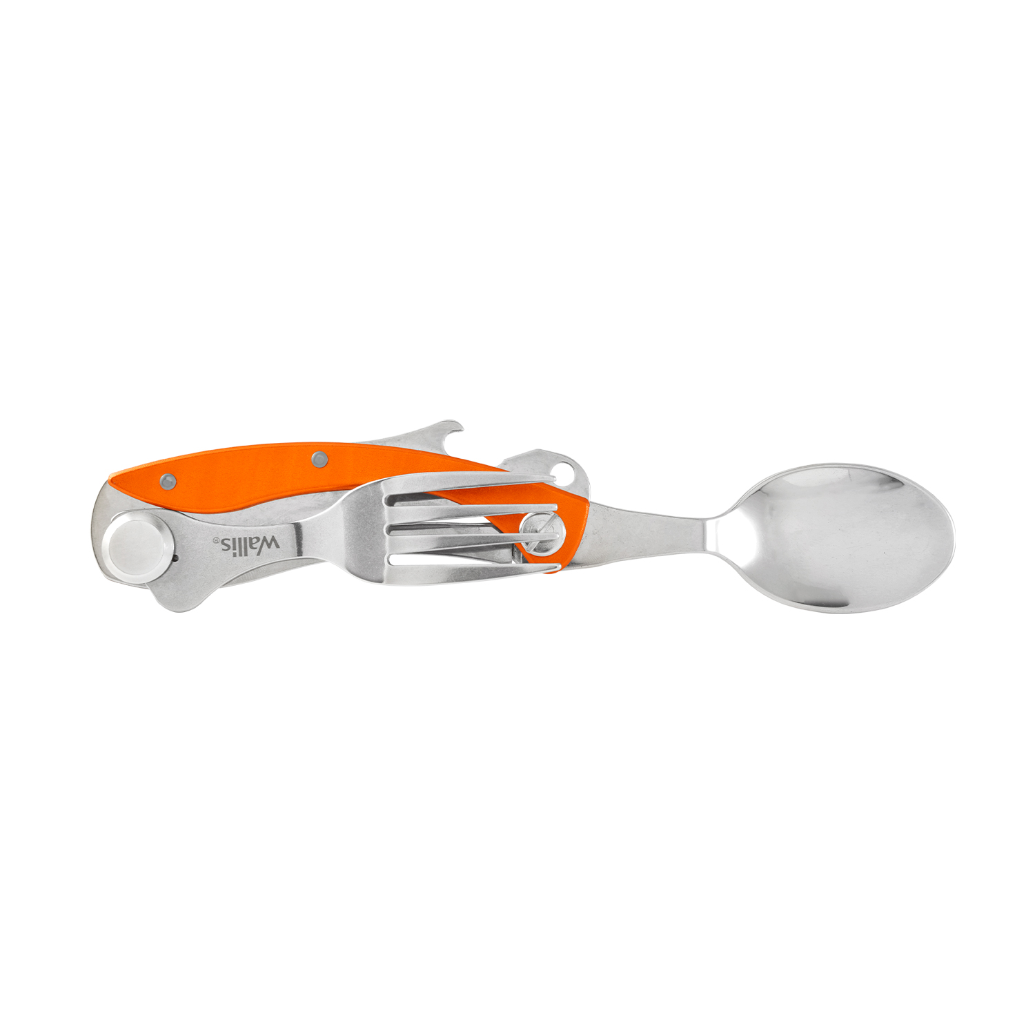 CUBIERTO CON 3 USOS NO DESPRENDIBLE CON FUNDA, MANGO ALUMINIO NARANJA - Imagen 3
