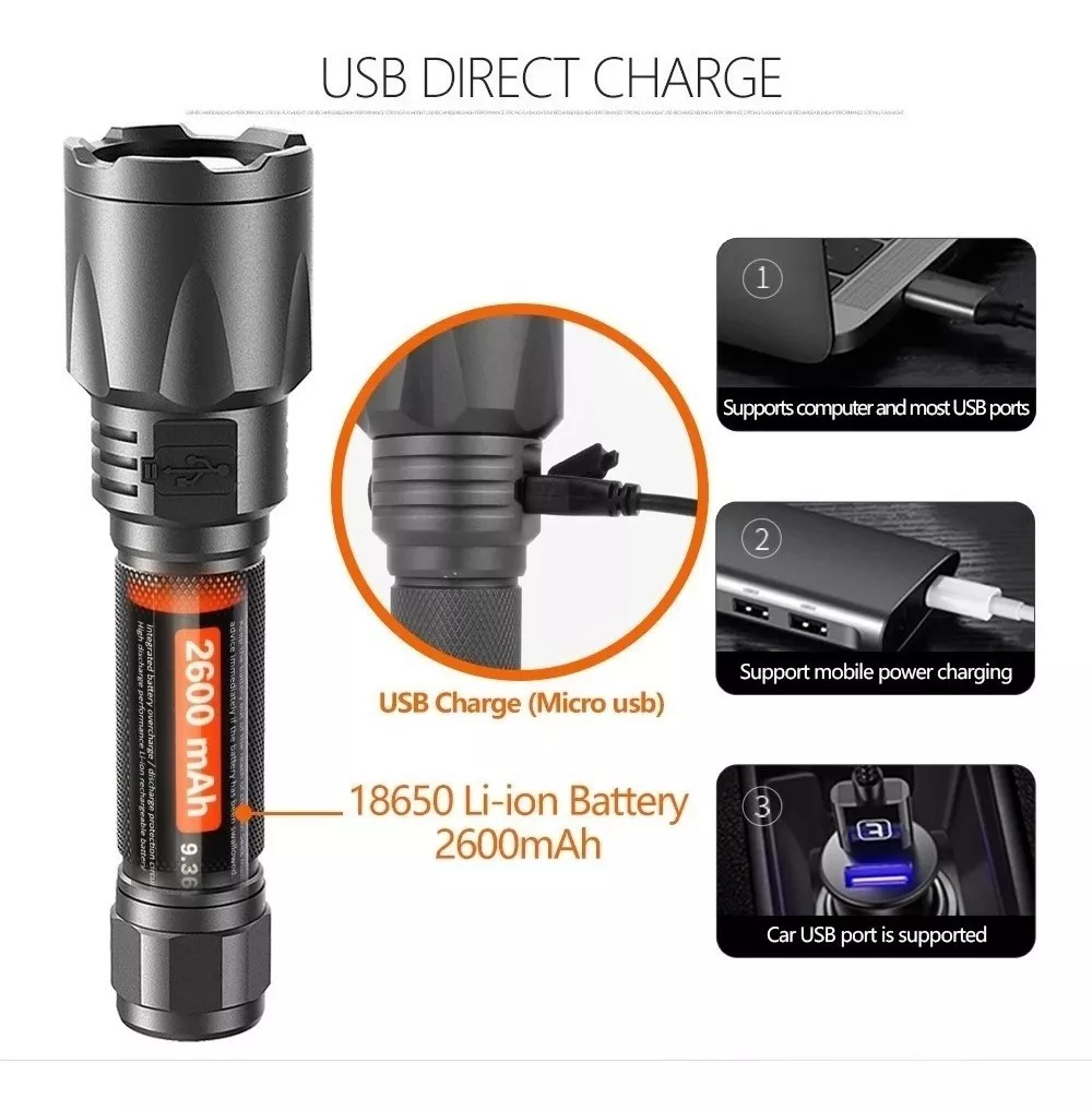 LINTERNA TÁCTICA RECARGABLE NICRON 140LM - Imagen 2